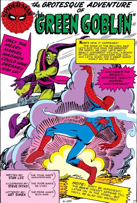 green goblin comic|green goblin first appearance comic.